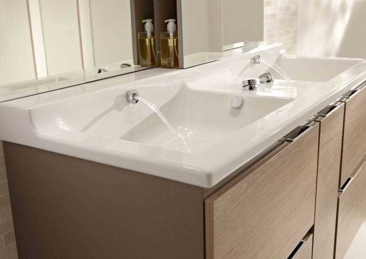 Двойная подвесная раковина-столешница 140 х 54 см Jacob Delafon SOPRANOEXJ122-00