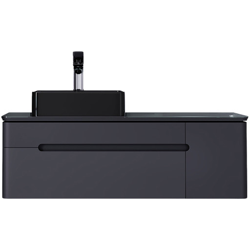 Тумба Shine 120 с МФМ подвесная антрацит