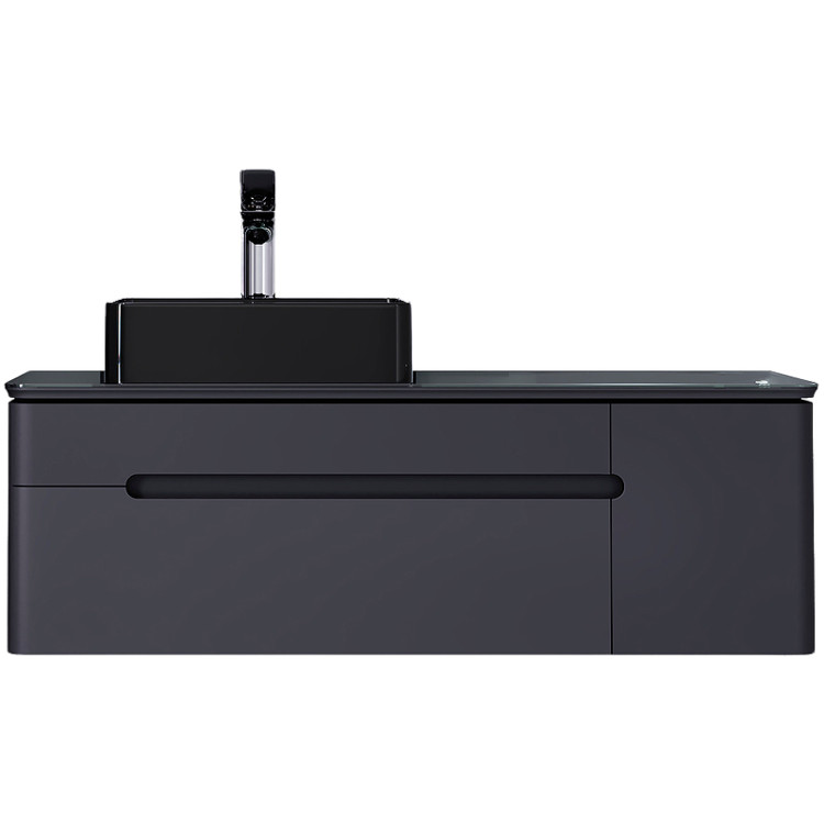 Тумба Shine 120 с МФМ подвесная антрацит