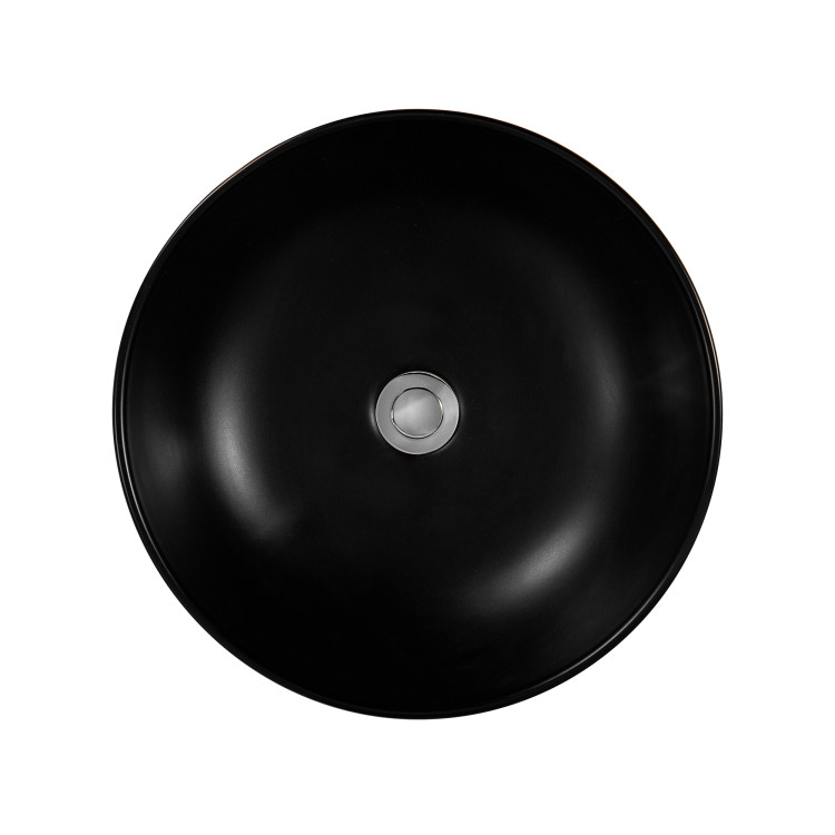 Раковина накладная для установки на столешницу Aquatek ЕВРОПА AQ5558-MB 415*415*135, матовый черный