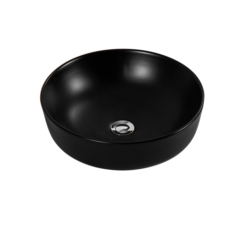 Раковина накладная для установки на столешницу Aquatek ЕВРОПА AQ5558-MB 415*415*135, матовый черный