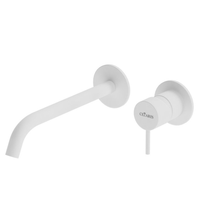 Смеситель для раковины встраиваемый однорычажный с тонкой ручкой, на два отверстия Cezares LEAF-BLI2-20-L-NOP