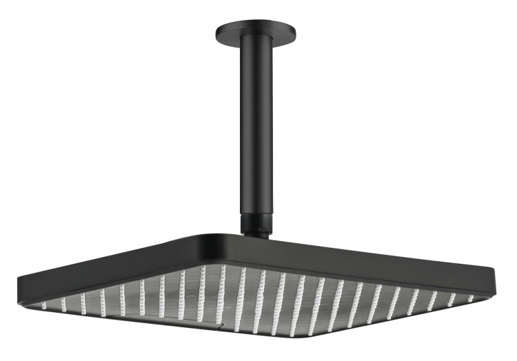 Верхний душ потолочный 305х205мм Aquatek, матовый черный AQ2071MB