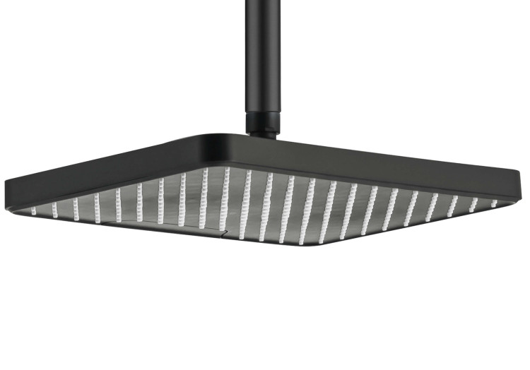 Верхний душ потолочный 305х205мм Aquatek, матовый черный AQ2071MB