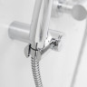 Смеситель для душа однорычажный в комплекте с ручным душем, шлангом и держателем c тонкой ручкой Cezares LEAF-D-L-MM