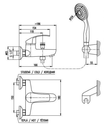 Смеситель Rav Slezak Mississippi MS054.5/2