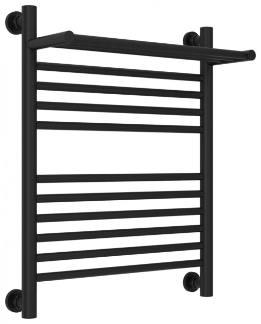 Полотенцесушитель водяной Сунержа Богема с полкой+ 600х500 Матовый чёрный