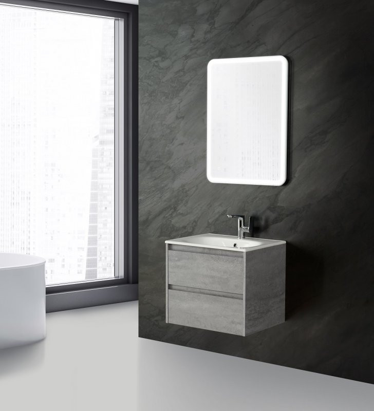 База под раковину подвесная с двумя выкатными ящиками BelBagno KRAFT-600-2C-SO-RT