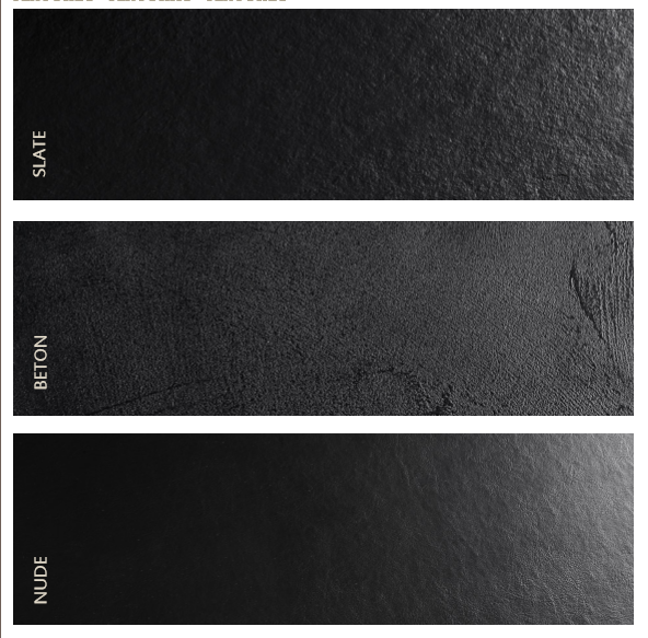 Поддон из акрона серия BASE фактура SLATE Cezares PLATO_BASE_SLATE_90_CUAD_NEGRO_90x90