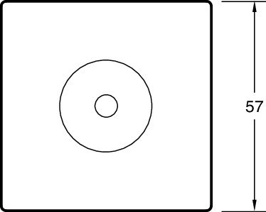 Квадратные декоративные заглушки, современный дизайн Jacob Delafon EO E14790-CP