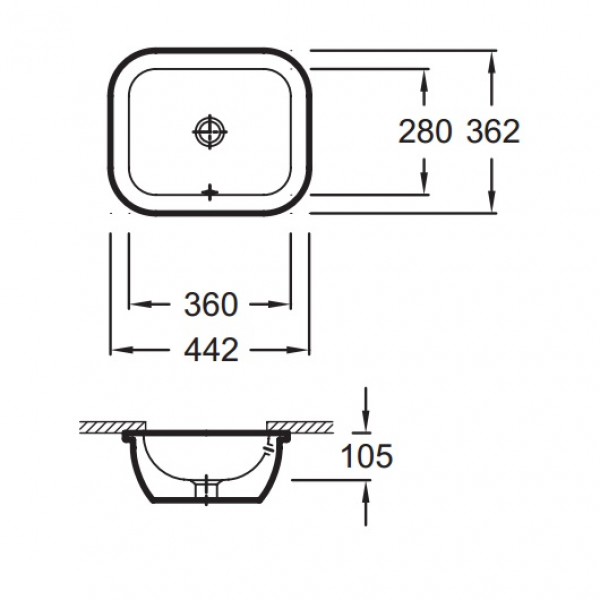 Раковина Jacob Delafon Vox 44 EYC102-00