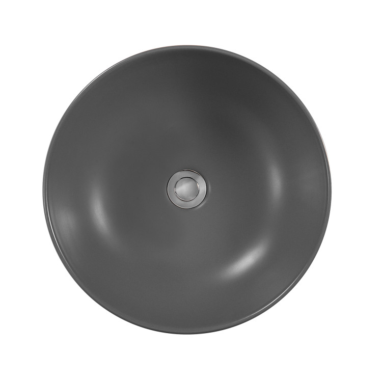 Раковина накладная для установки на столешницу Aquatek ЕВРОПА AQ5558-MG 415*415*135, матовый серый