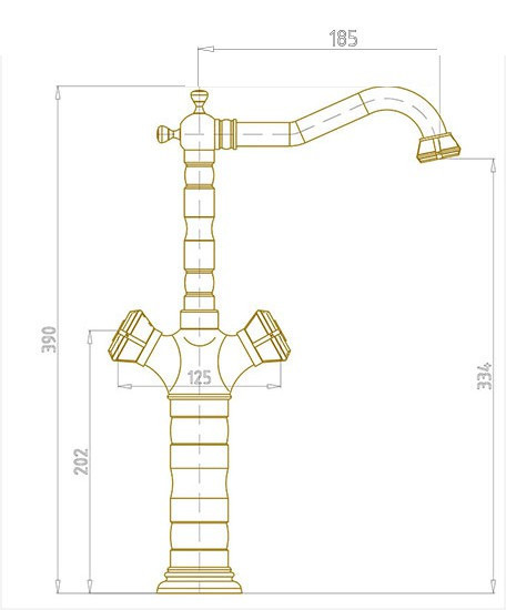 Смеситель для раковины Bronze de Luxe Royal 21973
