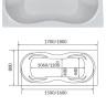 Ванна акриловая прямоугольная 1Marka DINAMIKA 170*80