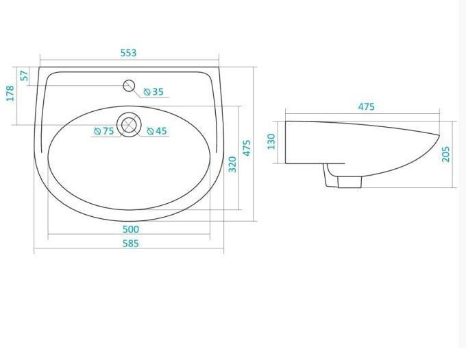 Раковина Santek Бореаль 1.WH11.0.484