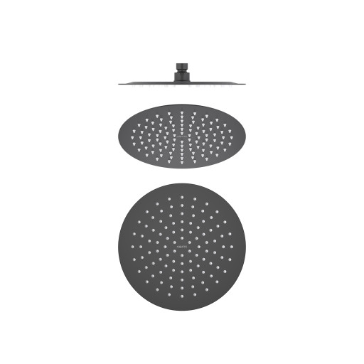 Круглый верхний душ  250*2 мм Aquatek, матовый черный AQ2073MB