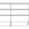 Тумба под раковину Jacob Delafon Vox 140 6 ящиков встроенные ручки