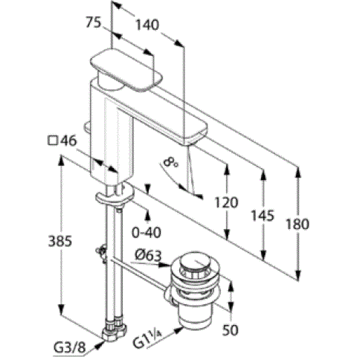 Смеситель для раковины Kludi E2 492950575