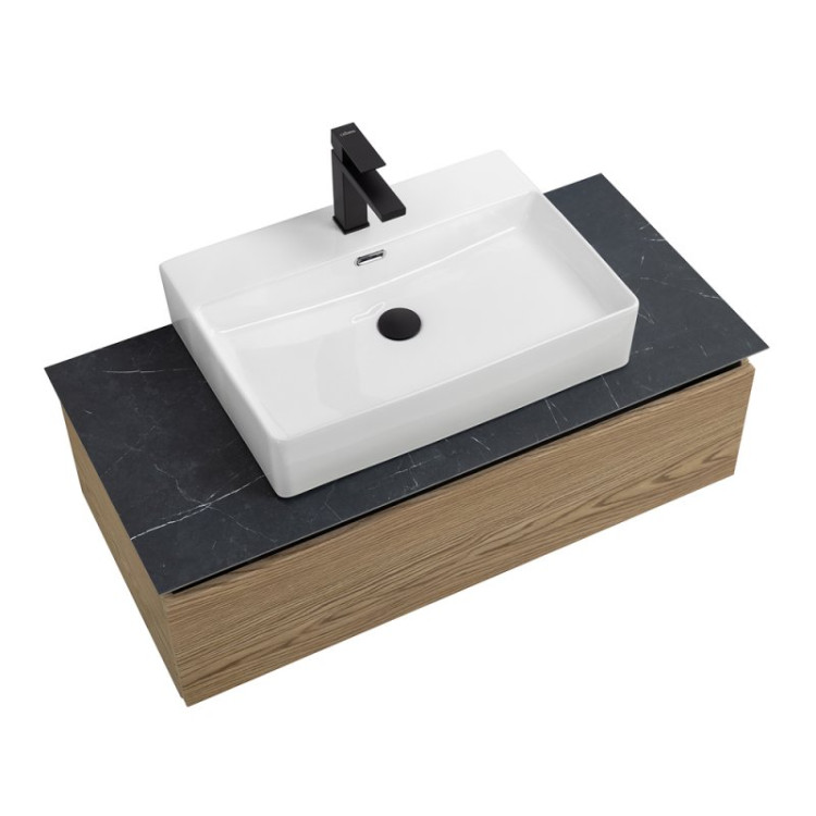 Раковина из искусственного мрамора 1000x480x110 Cezares CZR-1000/480-LV-MR-PRS