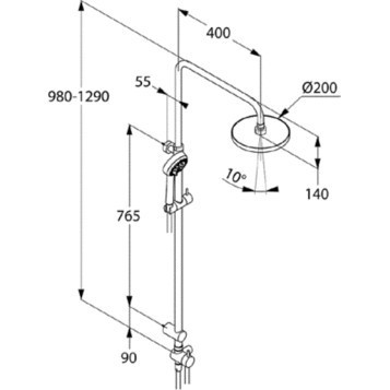 Душевая стойка Kludi Logo 6809305-00