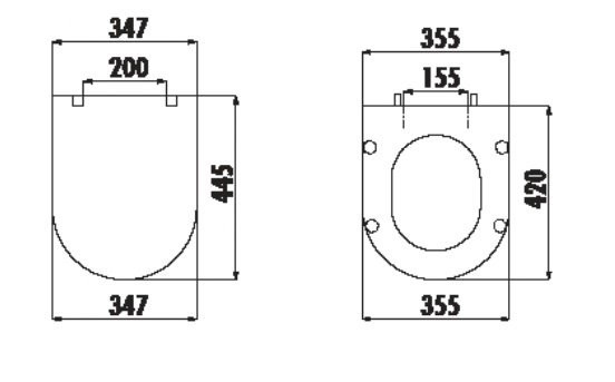 CREAVIT Крышка дуропласт с микролифтом AMASRA ЧЕРНАЯ ULTIMA