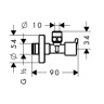 Запорный вентиль Hansgrohe S 13901000 угловой