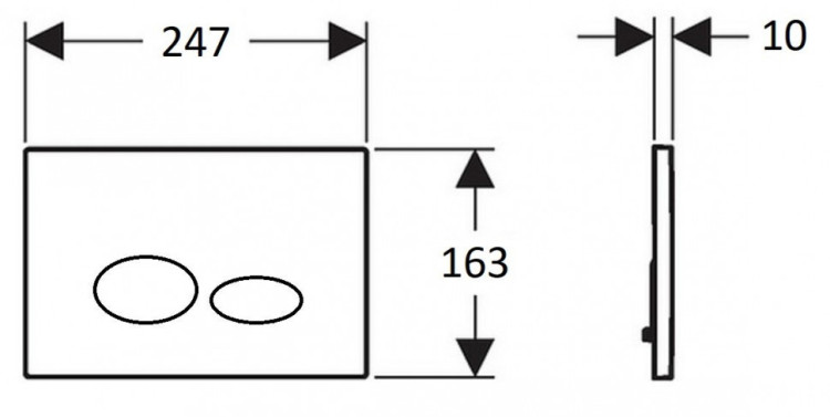 CREAVIT Кнопка для инсталляции UFO бело-черная