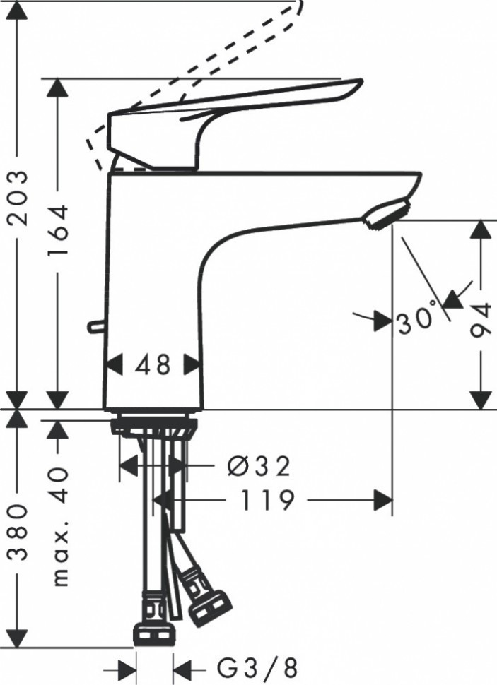 Комплект смесителей Hansgrohe SET Logis E 100 (d)