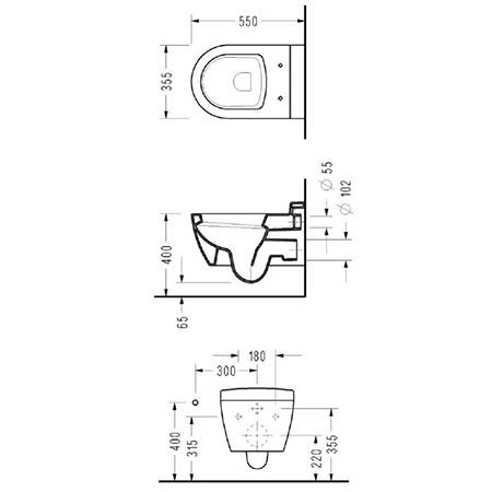 Унитаз Serel Saphire SP15 подвесной