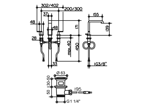 Смеситель Keuco Edition 300 53015 010000