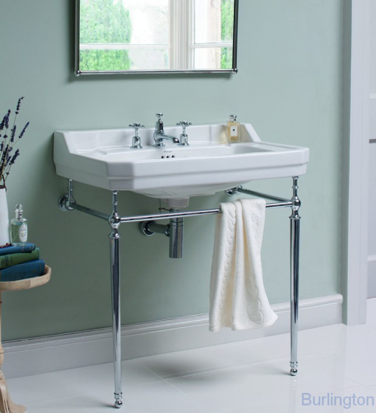 Смеситель для раковины на 3 отверстия с донным клапаном [CL12 BLA]