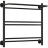 Полотенцесушитель водяной Стилье Версия-Н1 600х600 (Полка+1+2+2) П 16 Чёрный
