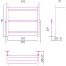 Полотенцесушитель водяной Стилье Универсал-56 600х500 (Полка +1+2+2) П 18 Без покрытия