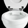 Унитаз-моноблок безободковый с керамической ручкой слива, бачок 51см