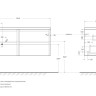 База под раковину подвесная с двумя выкатными ящиками BelBagno KRAFT-600-2C-SO-PP