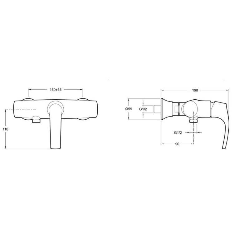 Смеситель для душа Jacob Delafon Symbol E71682-CP