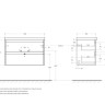 База под раковину подвесная с двумя выкатными ящиками Cezares KRAFT 39-800/390-2C-SO-PP