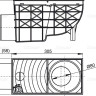 Ливнеотвод 300×155/110 мм, сток – боковой, серый Alcadrain AGV3S