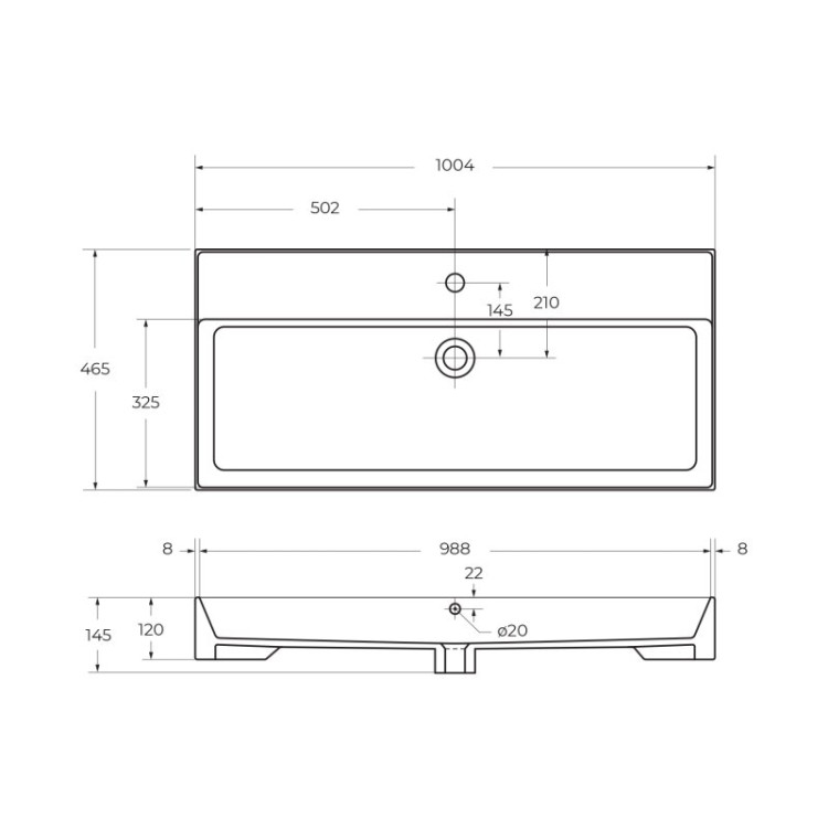 Керамическая раковина Cezares CZR-8002-100