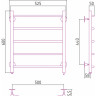 Полотенцесушитель электрический Стилье Формат 40 П 600х500 (5) Г16 Без покрытия