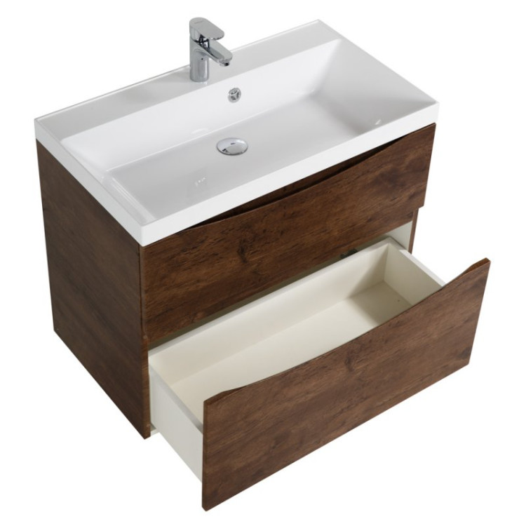 База под раковину подвесная с двумя выкатными ящиками 800x450x600 BelBagno MARINO-H60-800-2C-SO-RW-P
