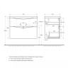 База под раковину подвесная с двумя выкатными ящиками 800x450x600 BelBagno MARINO-H60-800-2C-SO-RW-P