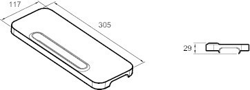 Планшет 30,5 см для туалетных принадлежностей Jacob Delafon PANOLUX E64005-NA
