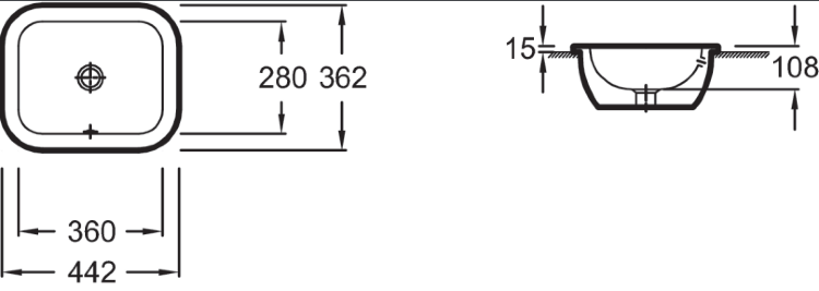 Раковина Jacob Delafon Vox 44 EYD102-00