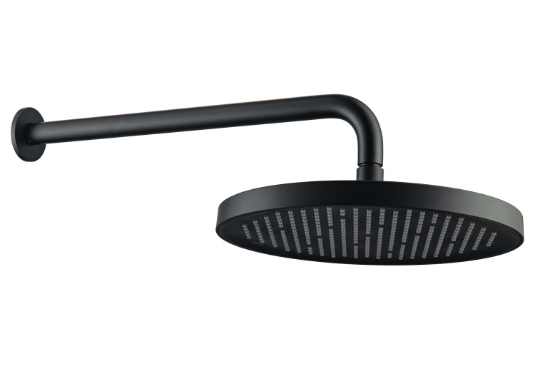 Верхний душ настенный 260мм Aquatek, матовый черный AQ2080MB