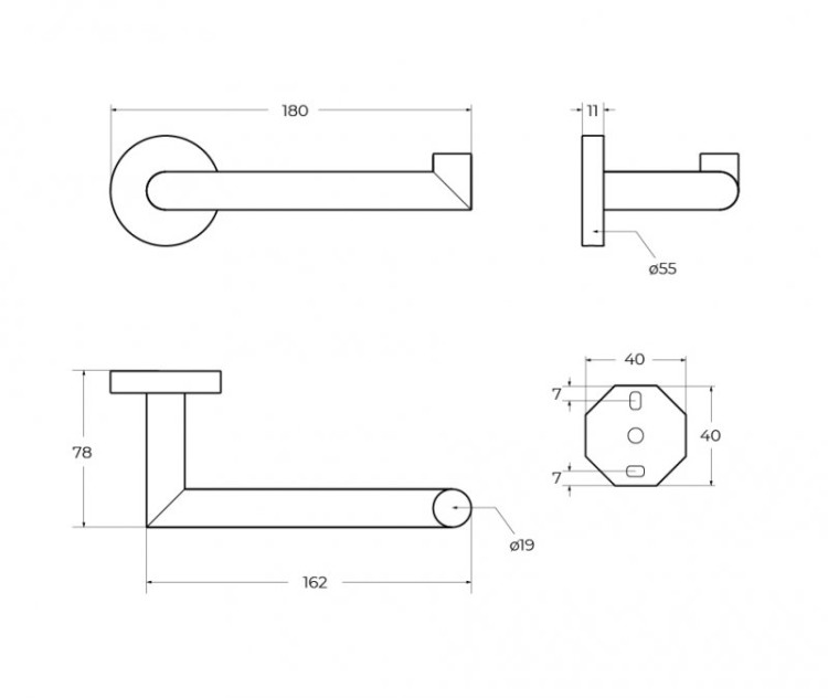 Держатель для туалетной бумаги Cezares RELAX-PH2-IN