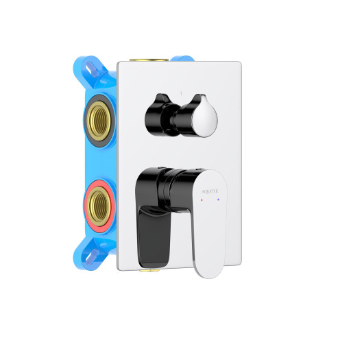 Смеситель для ванны 3 режима (внешняя и скрытая часть) Aquatek AQ1247CR ОБЕРОН