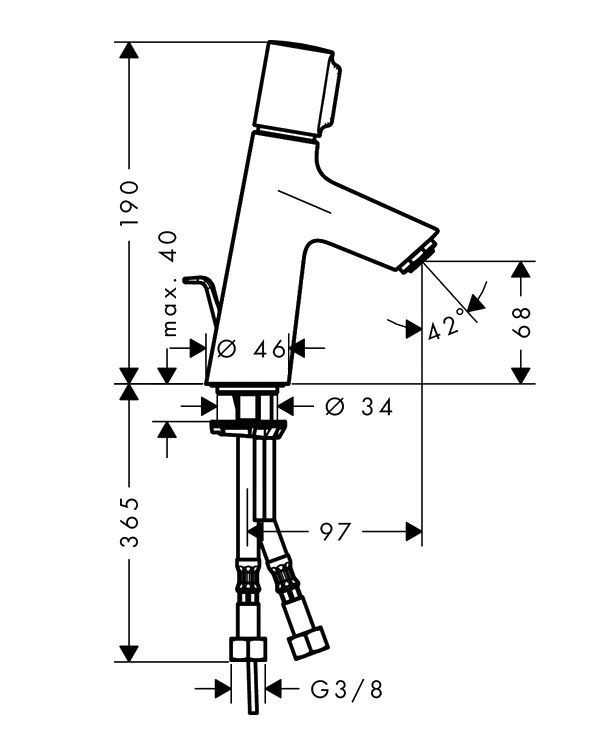 Смеситель для раковины Hansgrohe Talis Select S 72040000