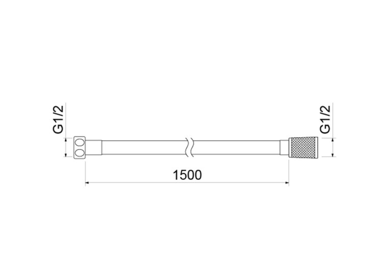 Шланг для душа 150 см нержавейка Aquatek AQ2105CR
