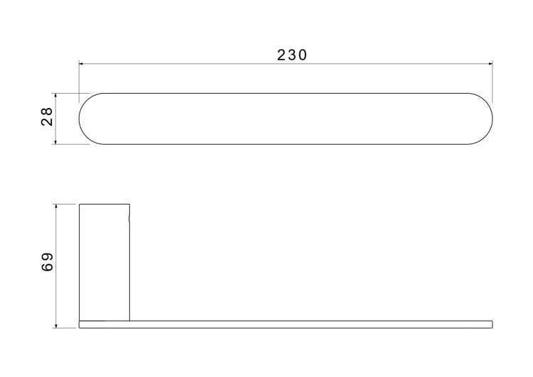 Полотенцедержатель Aquatek матовый черный AQ4419MB Лира